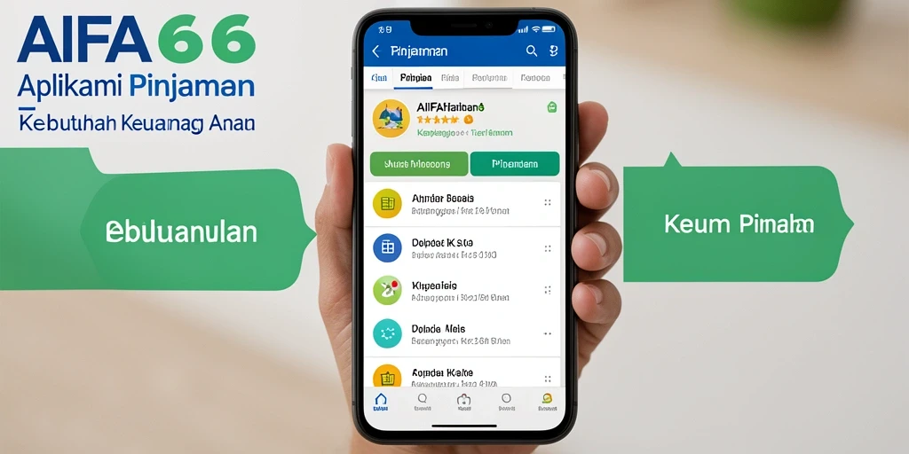 Tampilan aplikasi AIFA66 yang intuitif untuk pengajuan pinjaman.
