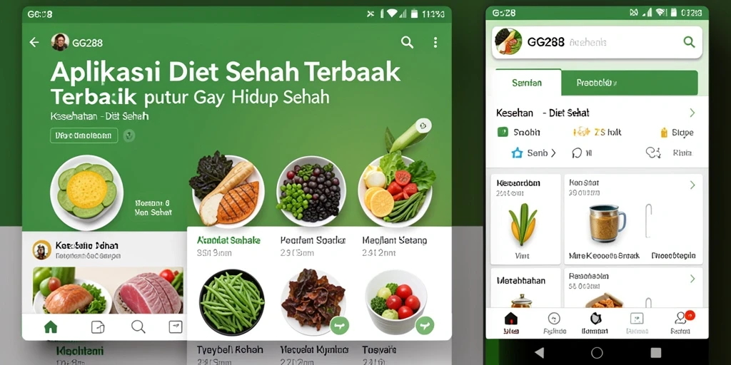 Tampilan antarmuka GG288 yang menarik dan fungsional untuk program Diet Sehat.