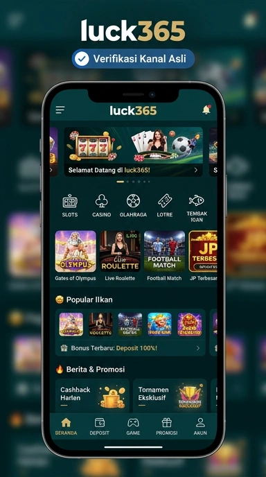 Tampilan kanal resmi luck365